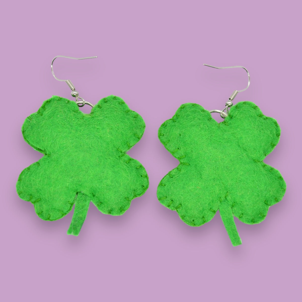 Lucky Clover Felt Earrings π