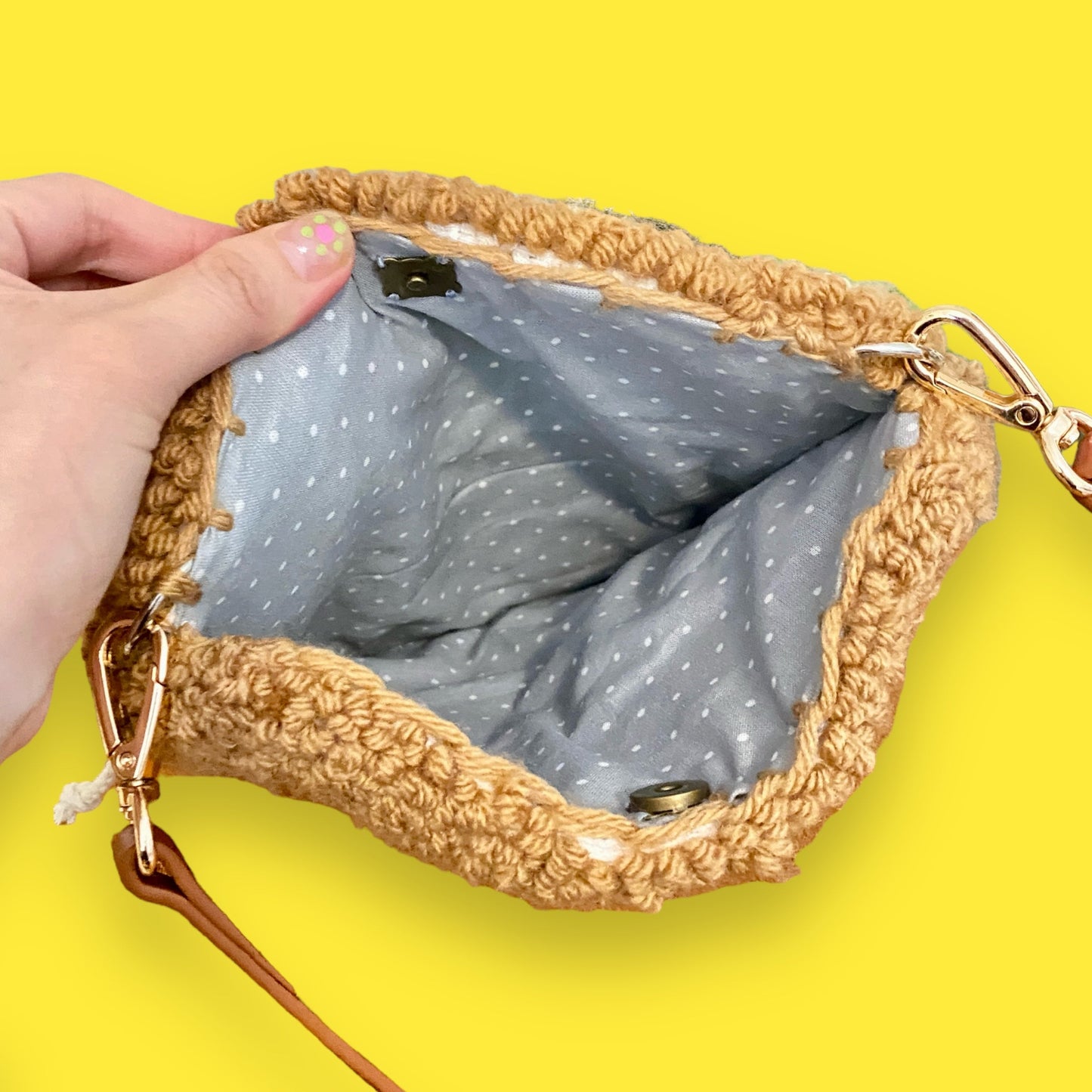 Toasty Bread Punchneedle Bag 🍞 | Fiber Art Purse