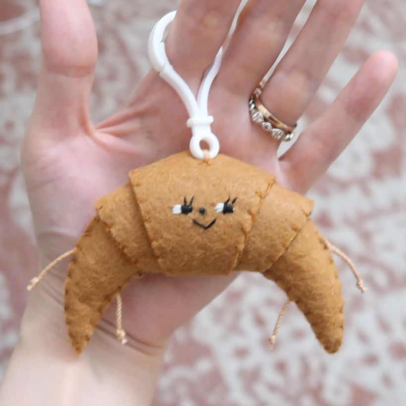Croissant Felt Bag Charm 🥐