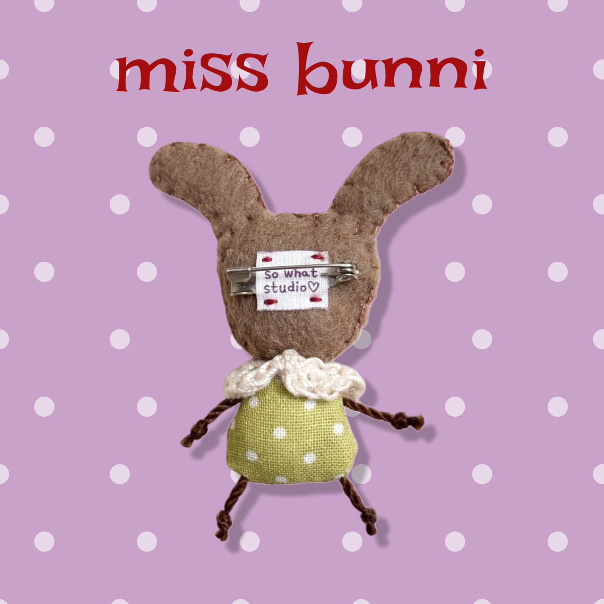 Bunny Rabbit Felt Pin🐇