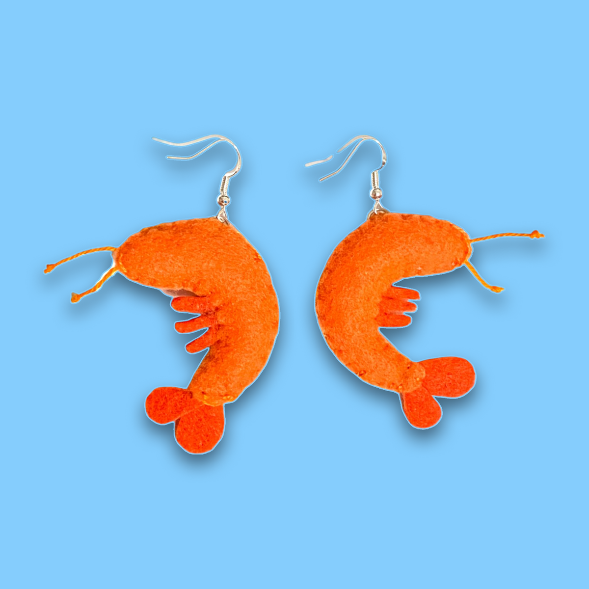 Shrimp Felt Earrings 🦐