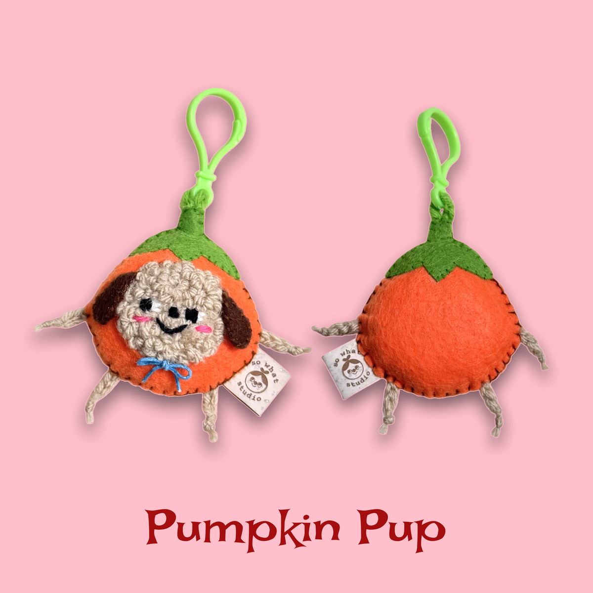 Pumpkin Puppy Bag Charm 🐶🎃 | Optional Magnet
