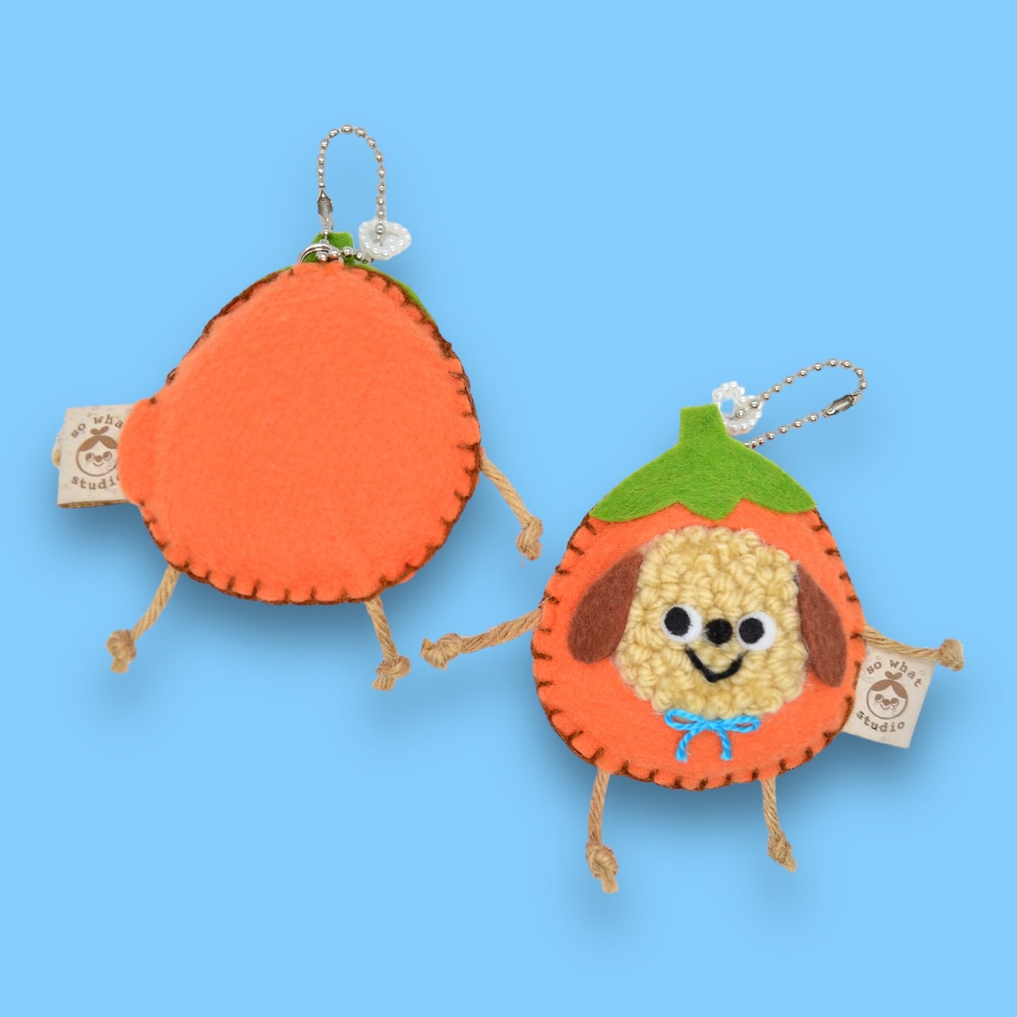 Pumpkin Puppy Magnetic Bag Charms 🐶🎃 | Pair of Charms