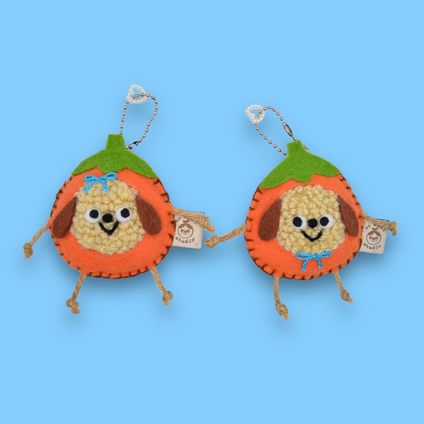 Pumpkin Puppy Magnetic Bag Charms 🐶🎃 | Pair of Charms