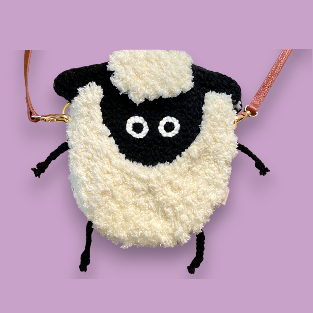 Sheep Punchneedle Bag 🐑 | Handtufted Purse