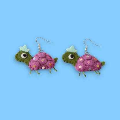 Turtle Felt Earrings 🐢⛵️