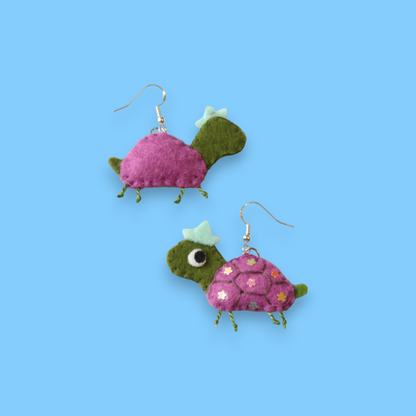 Turtle Felt Earrings 🐢⛵️