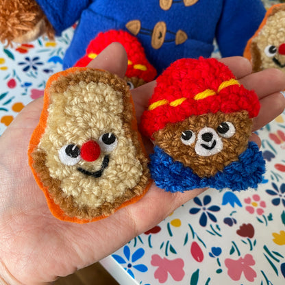Paddington Bear + Marmalade Punchneedle Pin Pair 🧸🥪🧳