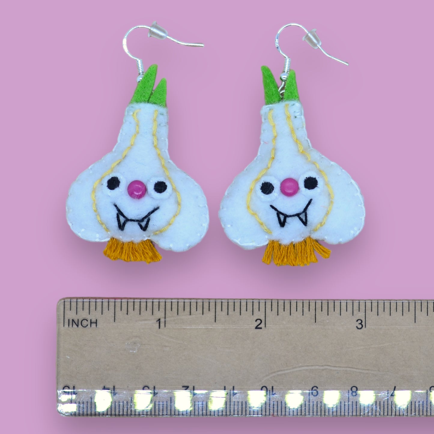 Garlic Vampire Felt Earrings 🧄🧛‍♀️