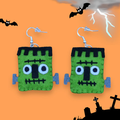 Frankenstein's Monster Felt Earrings 🖤