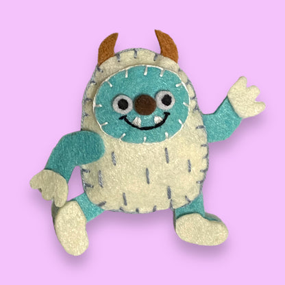 Yeti Felt Brooch | Abominable Snowman Felt Pin! 👣