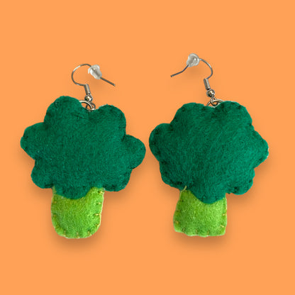 Broccoli Felt Earrings 🥦