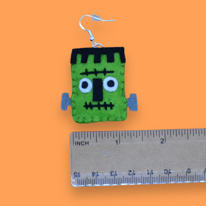 Frankenstein's Monster Felt Earrings 🖤