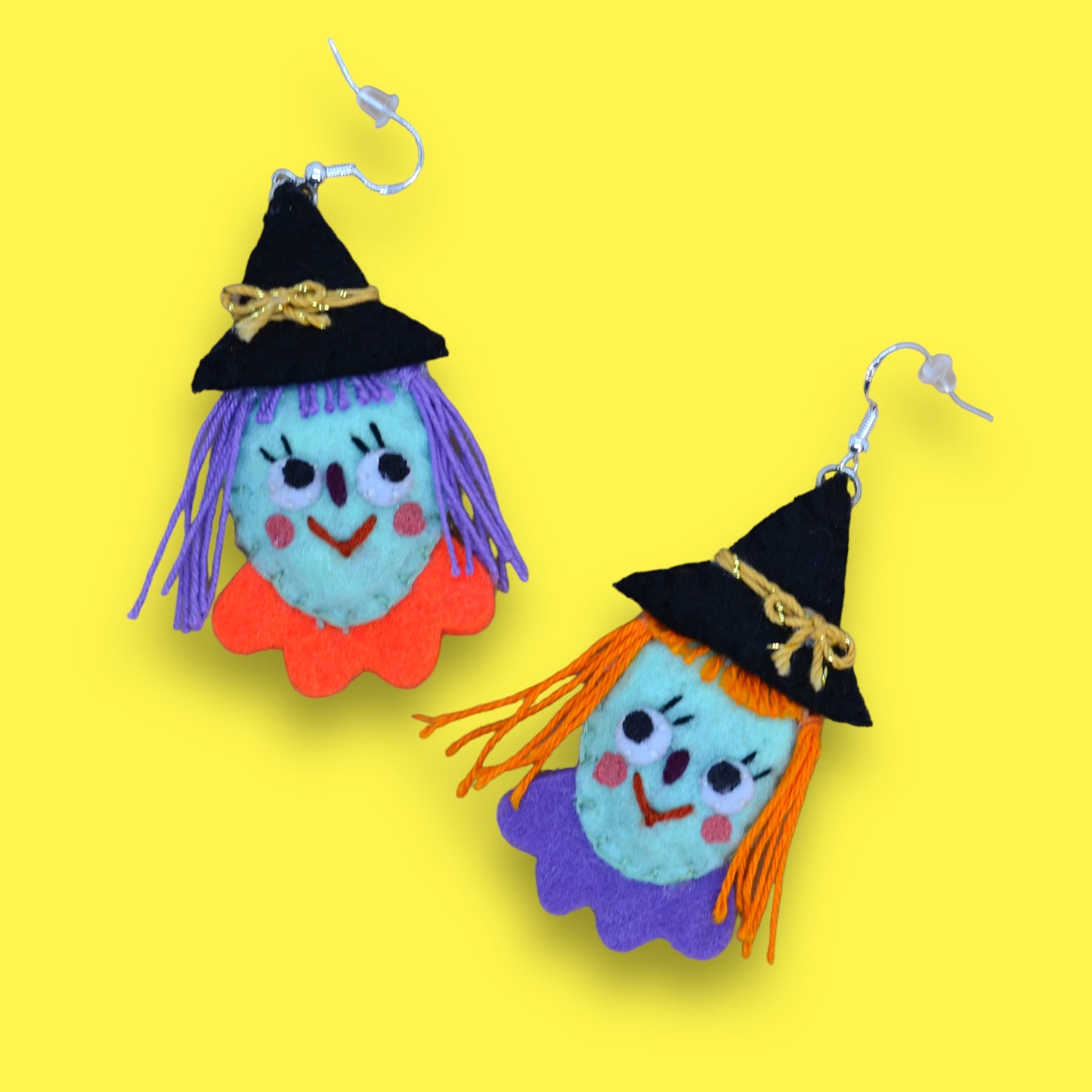 Witchy Sisters Felt Earrings 🧙🏽‍♀️