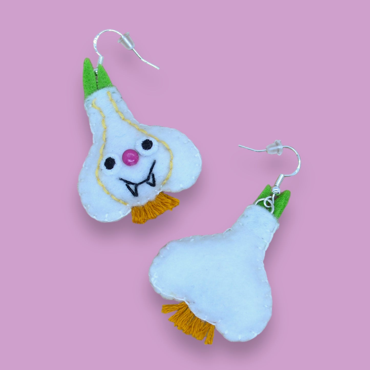 Garlic Vampire Felt Earrings 🧄🧛‍♀️