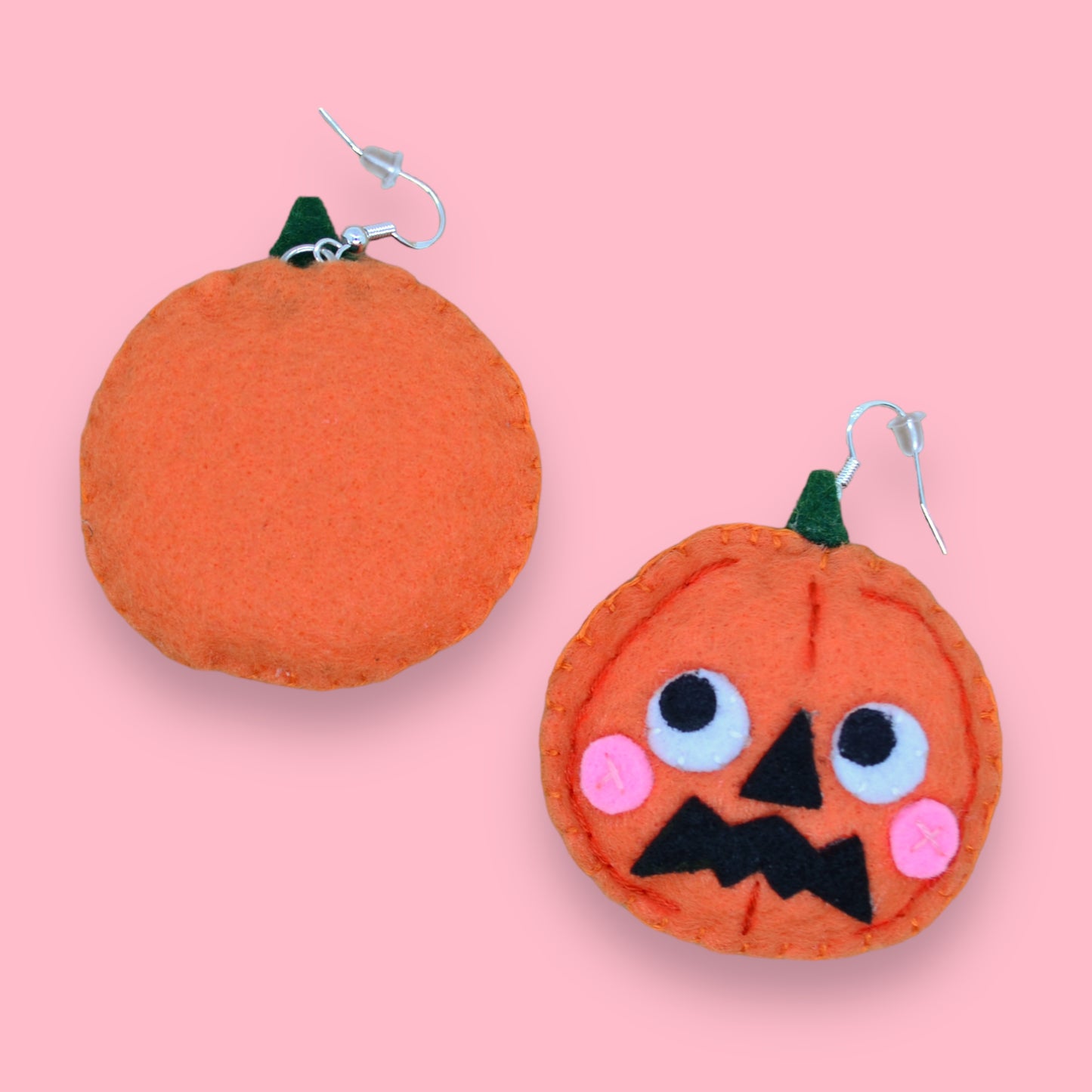 Pumpkin Felt Earrings 🎃