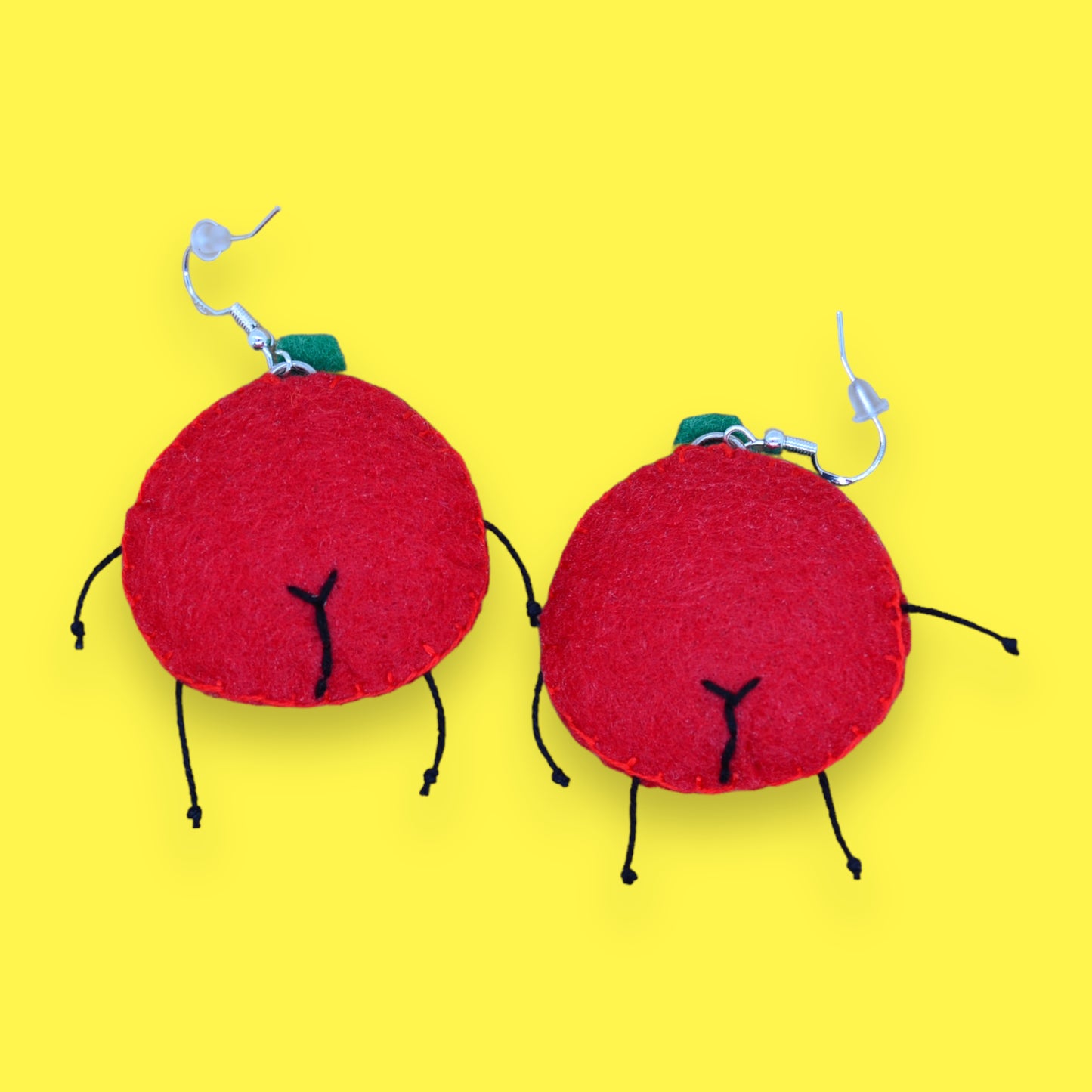 Tomato Fruity Booty Felt Earrings 🍅