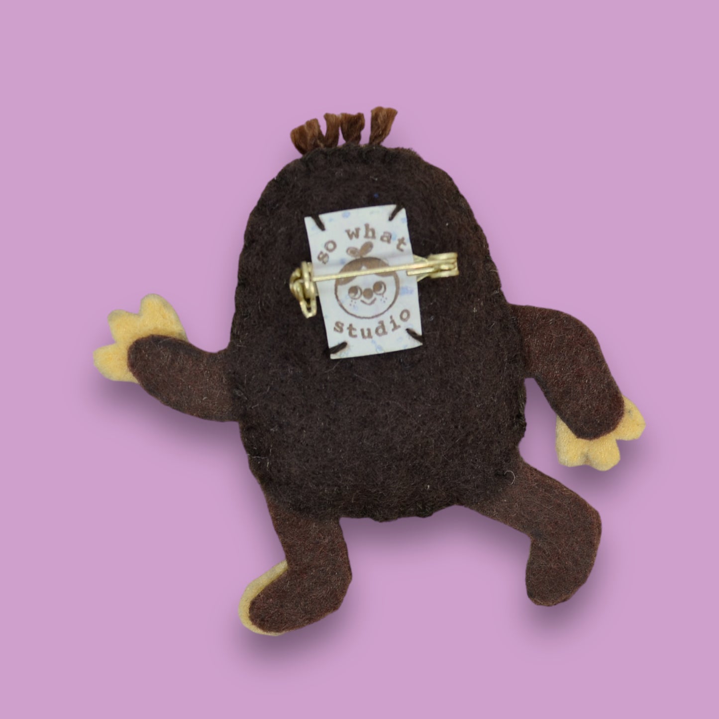 Bigfoot Felt Brooch | Cryptid Felt Pin! 👣