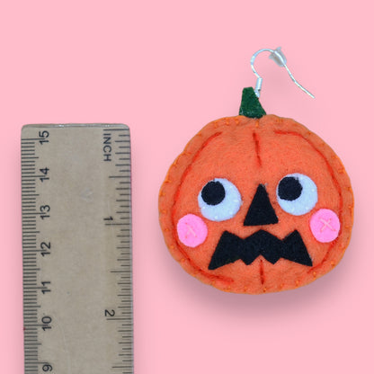 Pumpkin Felt Earrings 🎃