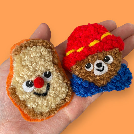 Paddington Bear + Marmalade Punchneedle Pin Pair 🧸🥪🧳
