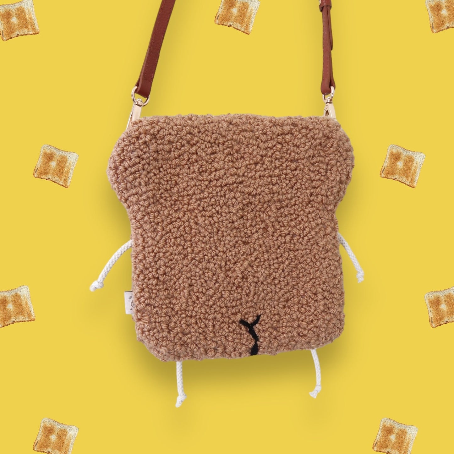 Toasty Bread Punchneedle Bag 🍞 | Fiber Art Purse
