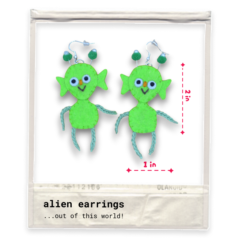 Alien Friends Felt Earrings 👾🛸