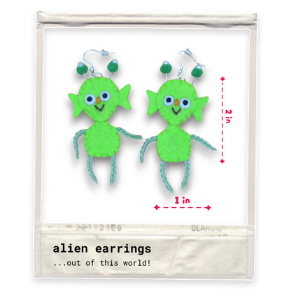 Alien Friends Felt Earrings 👾🛸