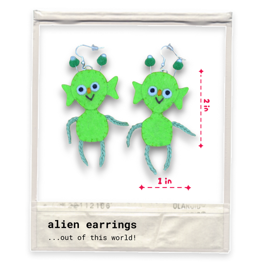 Alien Friends Felt Earrings 👾🛸