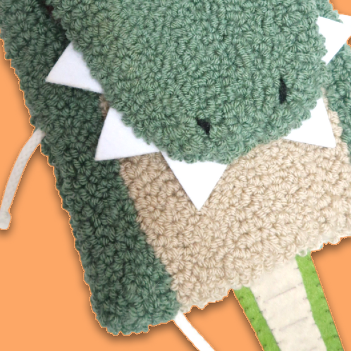 Alligator Punchneedle Bag🐊 | Fiber Art Purse