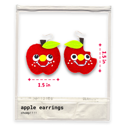Apple Felt Earrings🍎