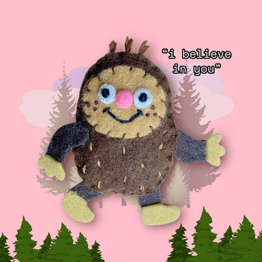 Bigfoot Felt Brooch | Cryptid Felt Pin! 👣