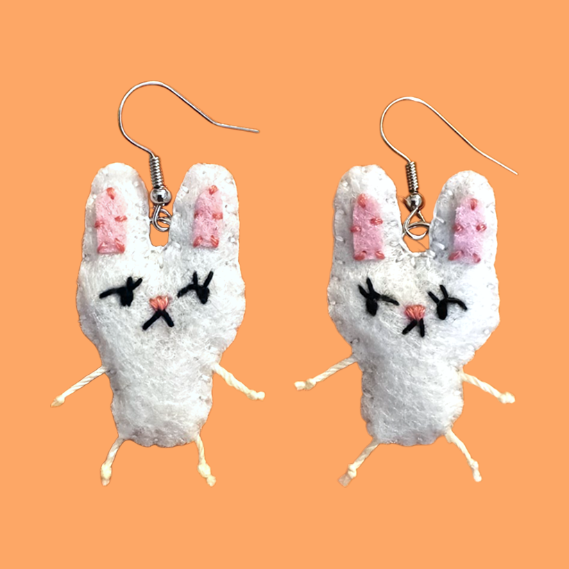 Bunny Rabbit Felt Earrings 🐇🥕