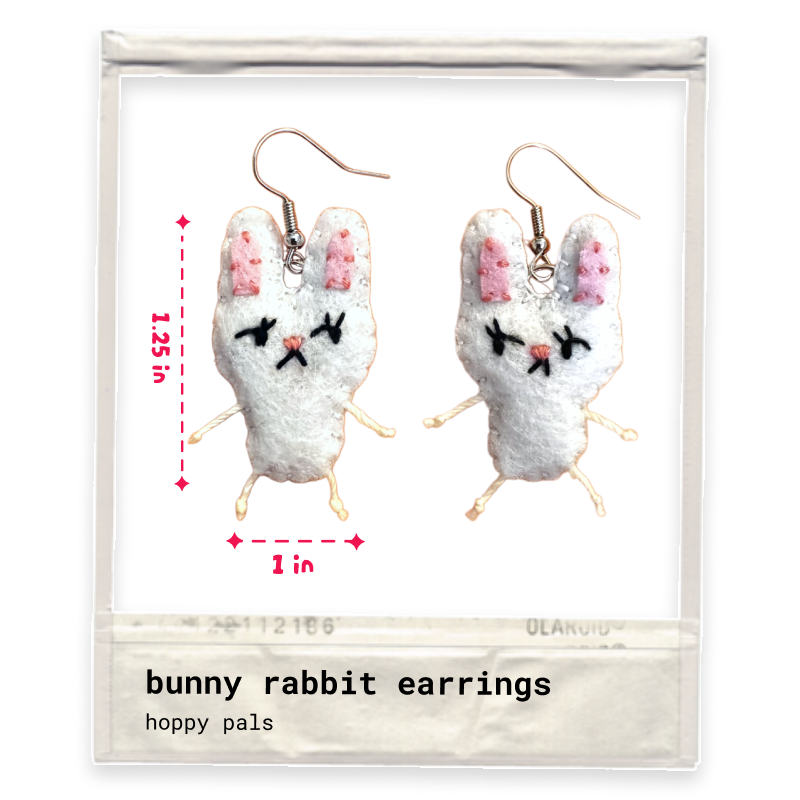 Bunny Rabbit Felt Earrings 🐇🥕