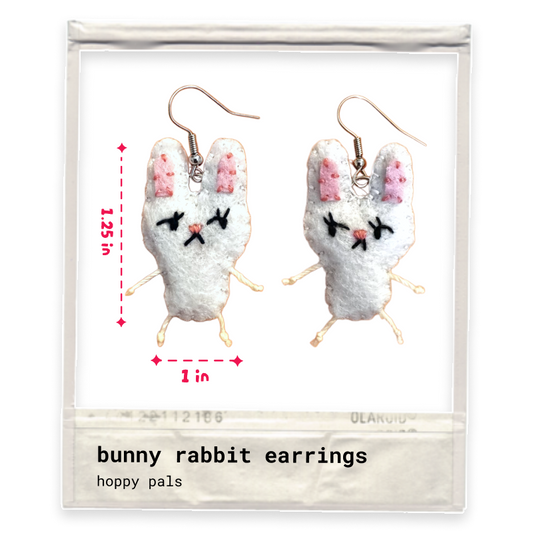 Bunny Rabbit Felt Earrings 🐇🥕