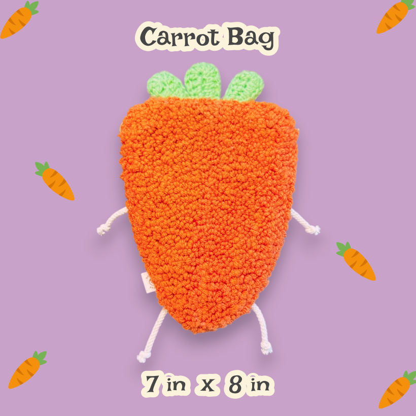 Carrot Punchneedle Bag | Handtufted Purse 🥕
