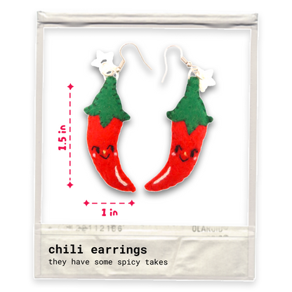 Chili Felt Earrings🌶️