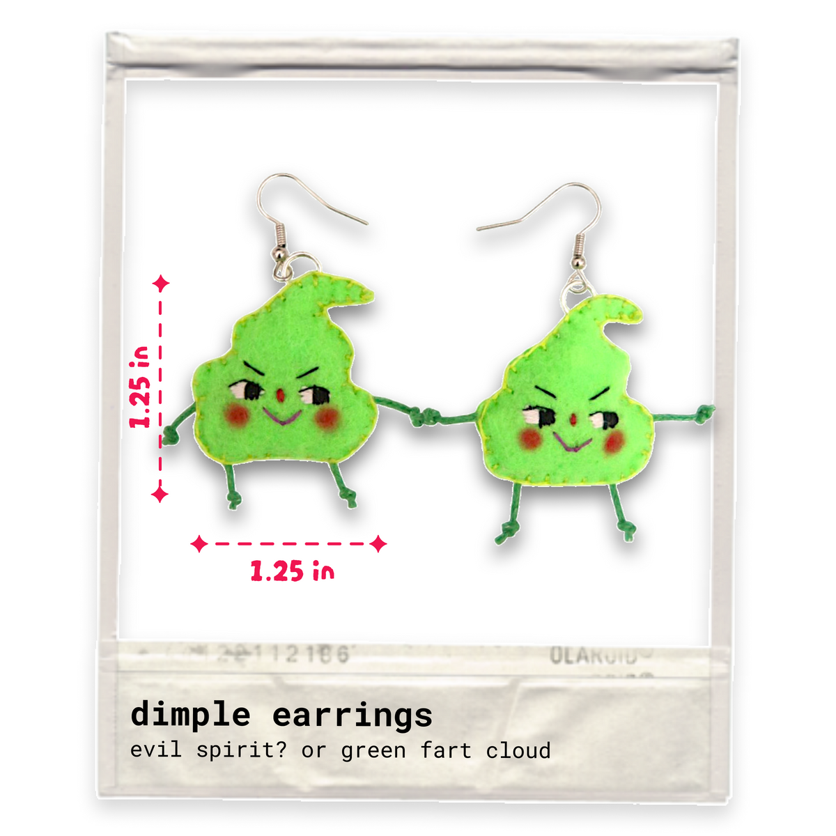 Dimple Ekubo Felt Earrings💨