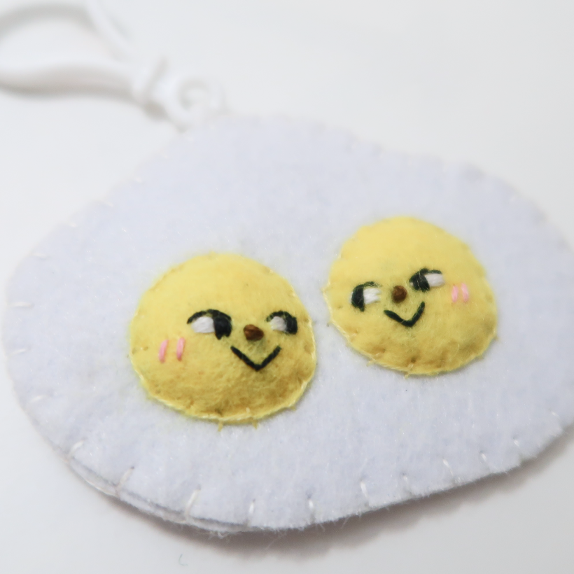 Double Yolk Egg | Twin Eggs Felt Bag Charm