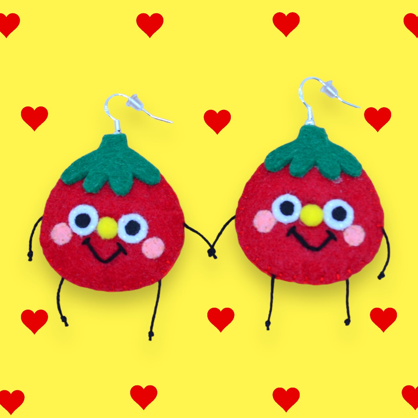 Tomato Fruity Booty Felt Earrings 🍅