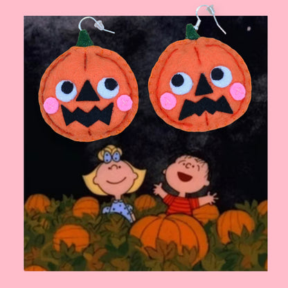 Pumpkin Felt Earrings 🎃