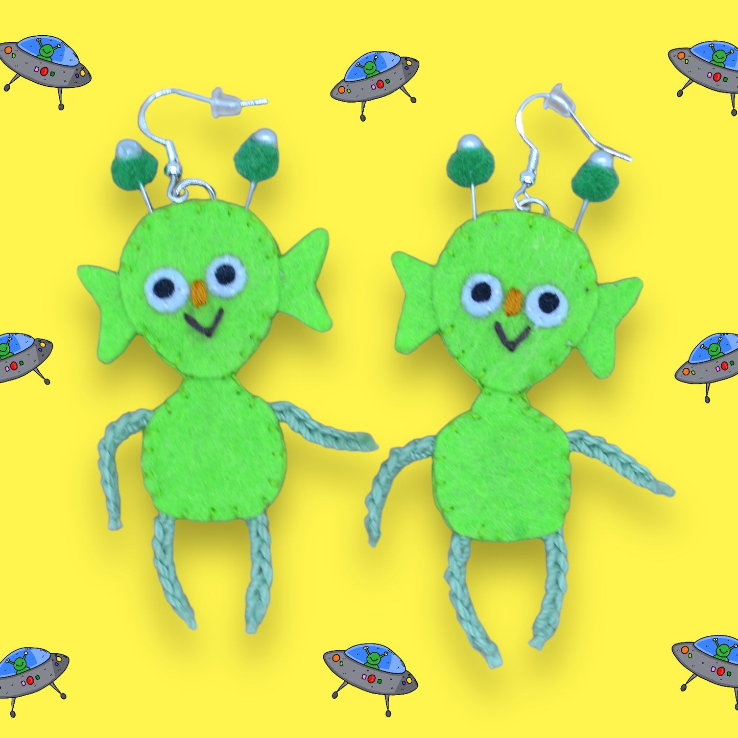 Alien Friends Felt Earrings 👾🛸