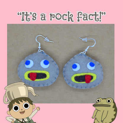 Rock Fact Felt Earrings | Over The Garden Wall Inspired