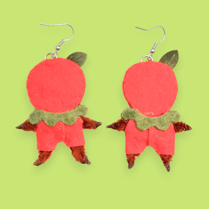 Orange Girls Felt Earrings 🍊👯‍♀️