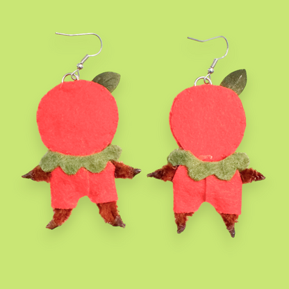 Orange Girls Felt Earrings 🍊👯‍♀️