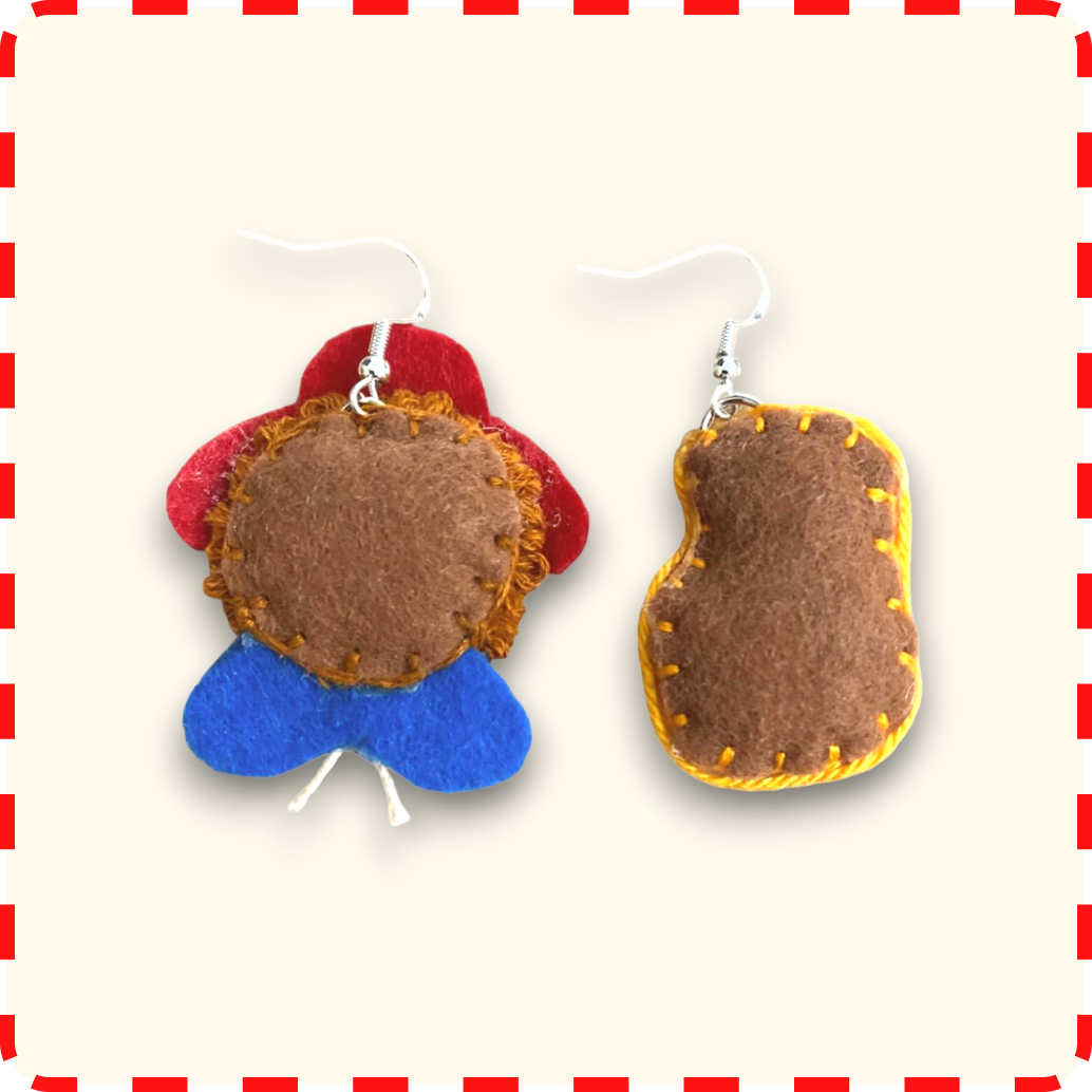 Paddington + Sandwich Punchneedle Earrings