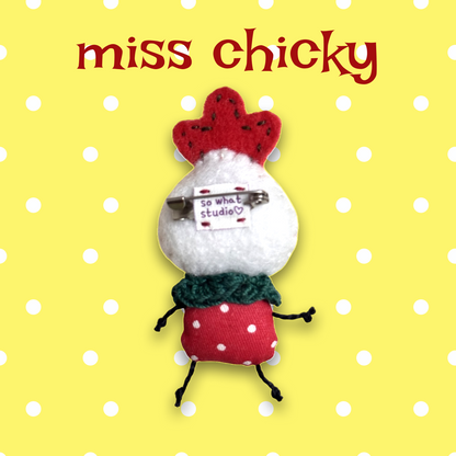 Chicken Felt Pin🐓