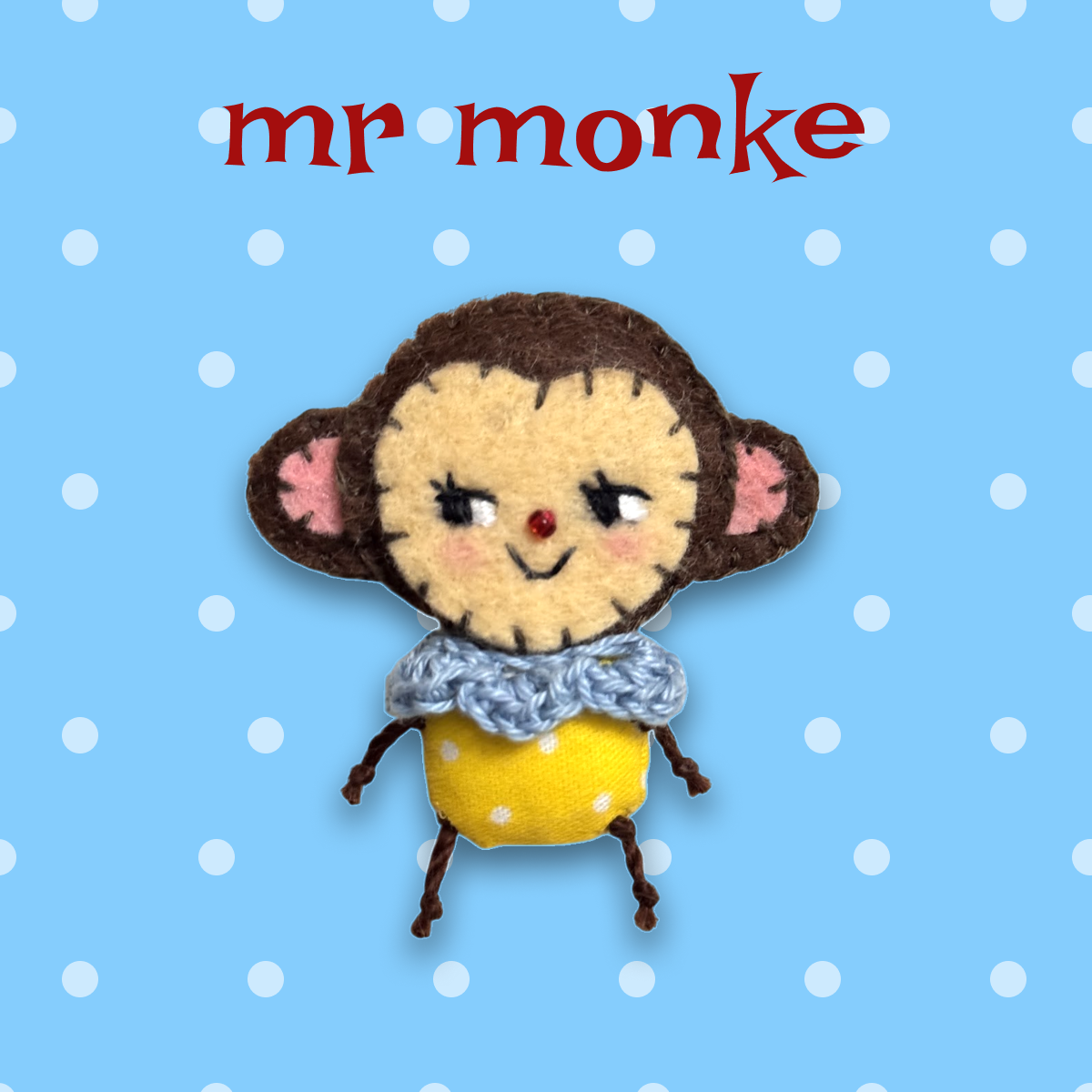Monkey Felt Pin🐒