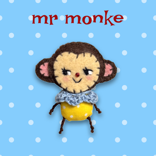 Monkey Felt Pin🐒