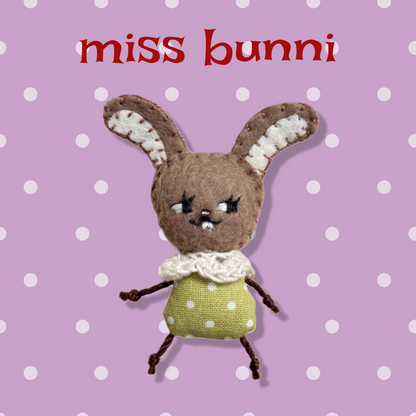 Bunny Rabbit Felt Pin🐇