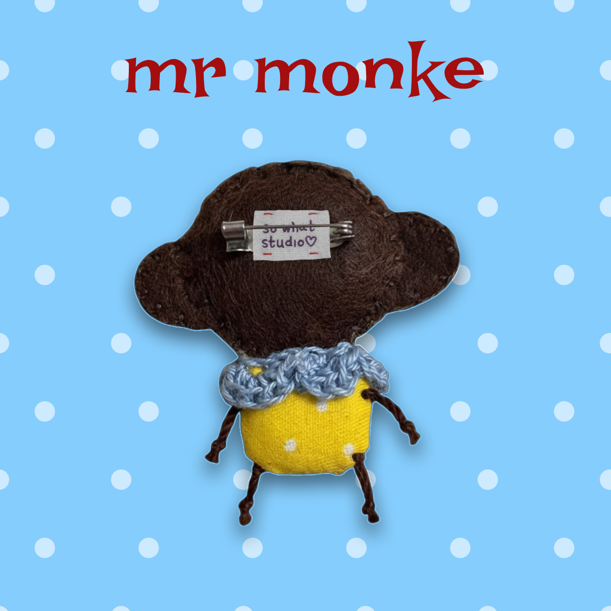 Monkey Felt Pin🐒